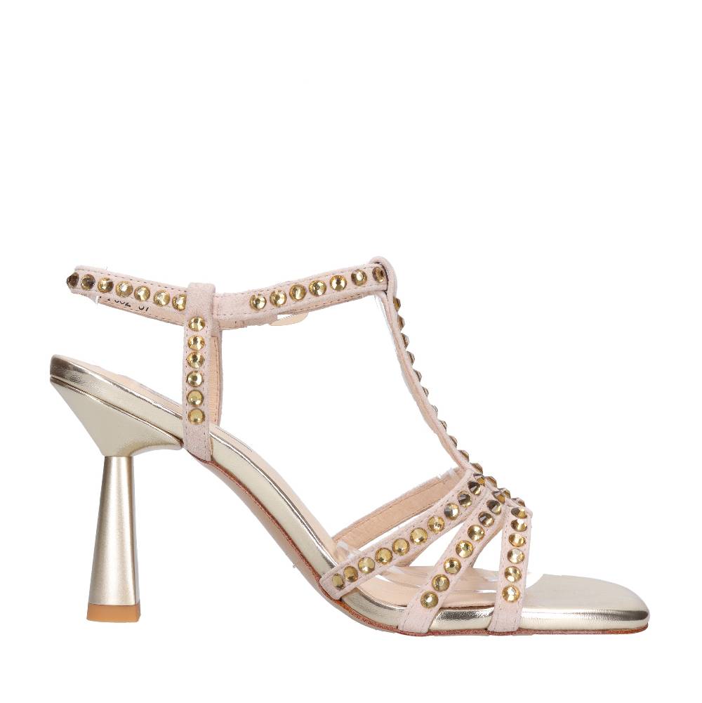 EMANUELLE VEE Sandali in pelle e strass Spedizione Gratuita