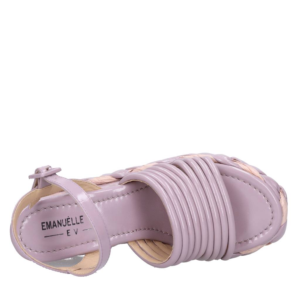 EMANUELLE VEE Sandali Zeppa in pelle Sconto