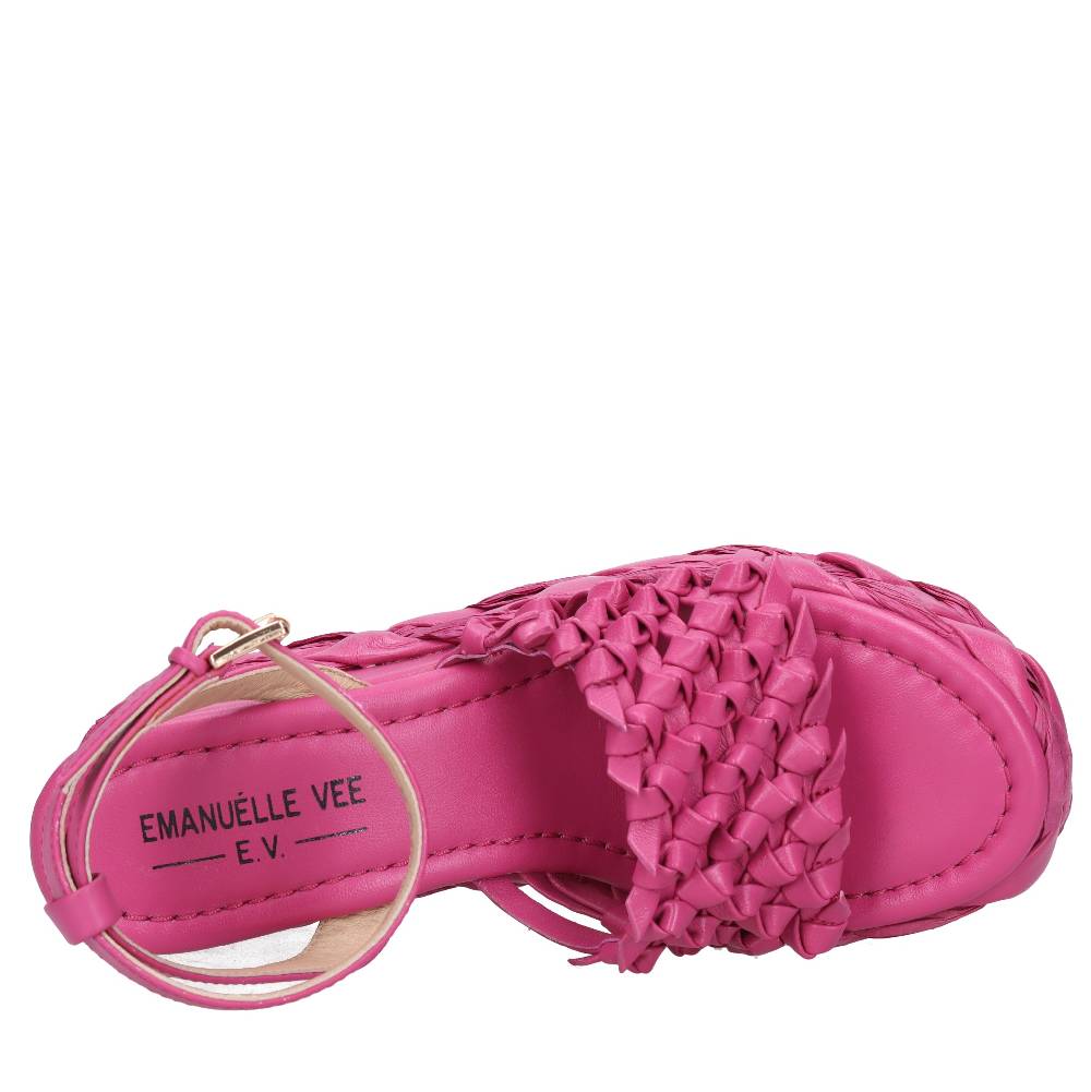 EMANUELLE VEE Sandali Zeppa in pelle Offerta