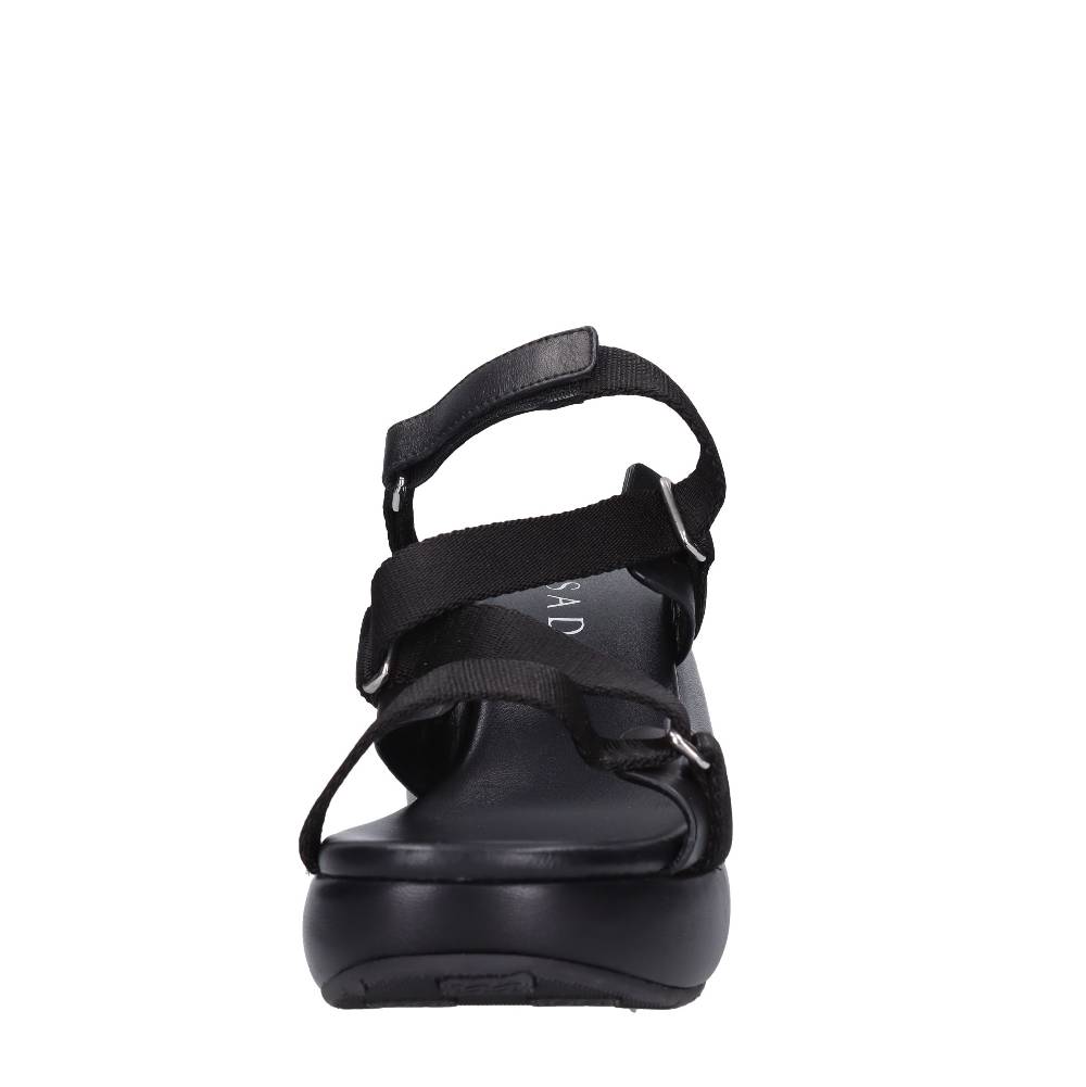CASADEI Mules Zeppa in pelle e tessuto Online