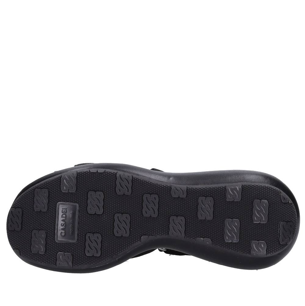 CASADEI Mules Zeppa in pelle e tessuto Online