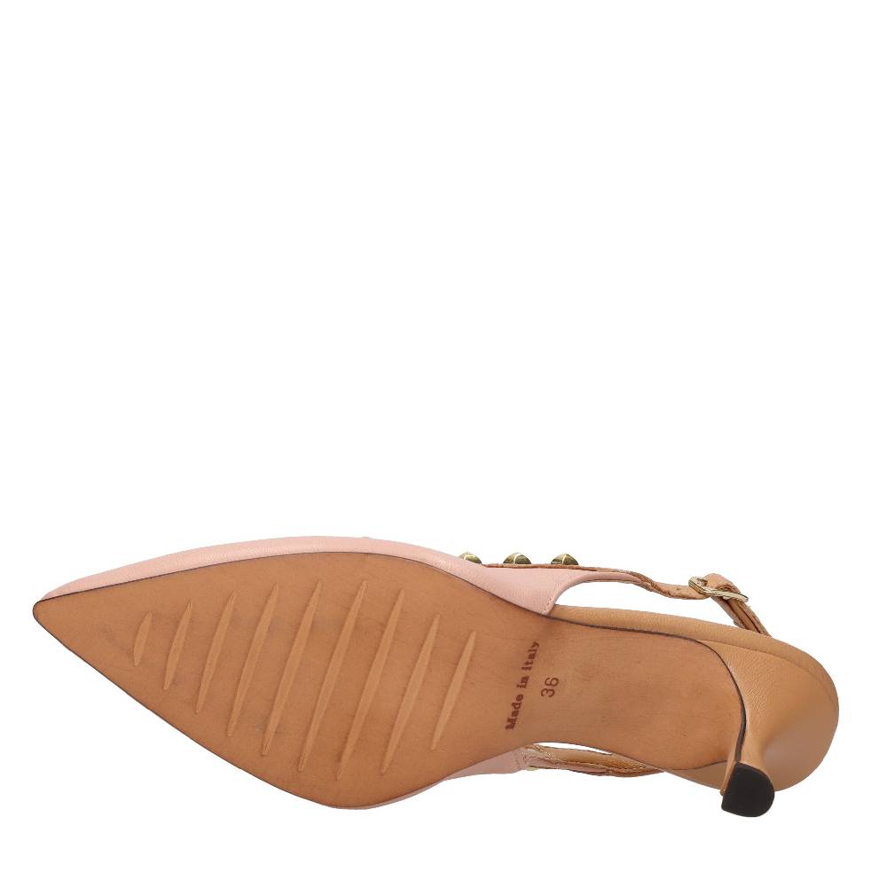 ELENA DEL CHIO Décolleté slingback in pelle Sconti VIP