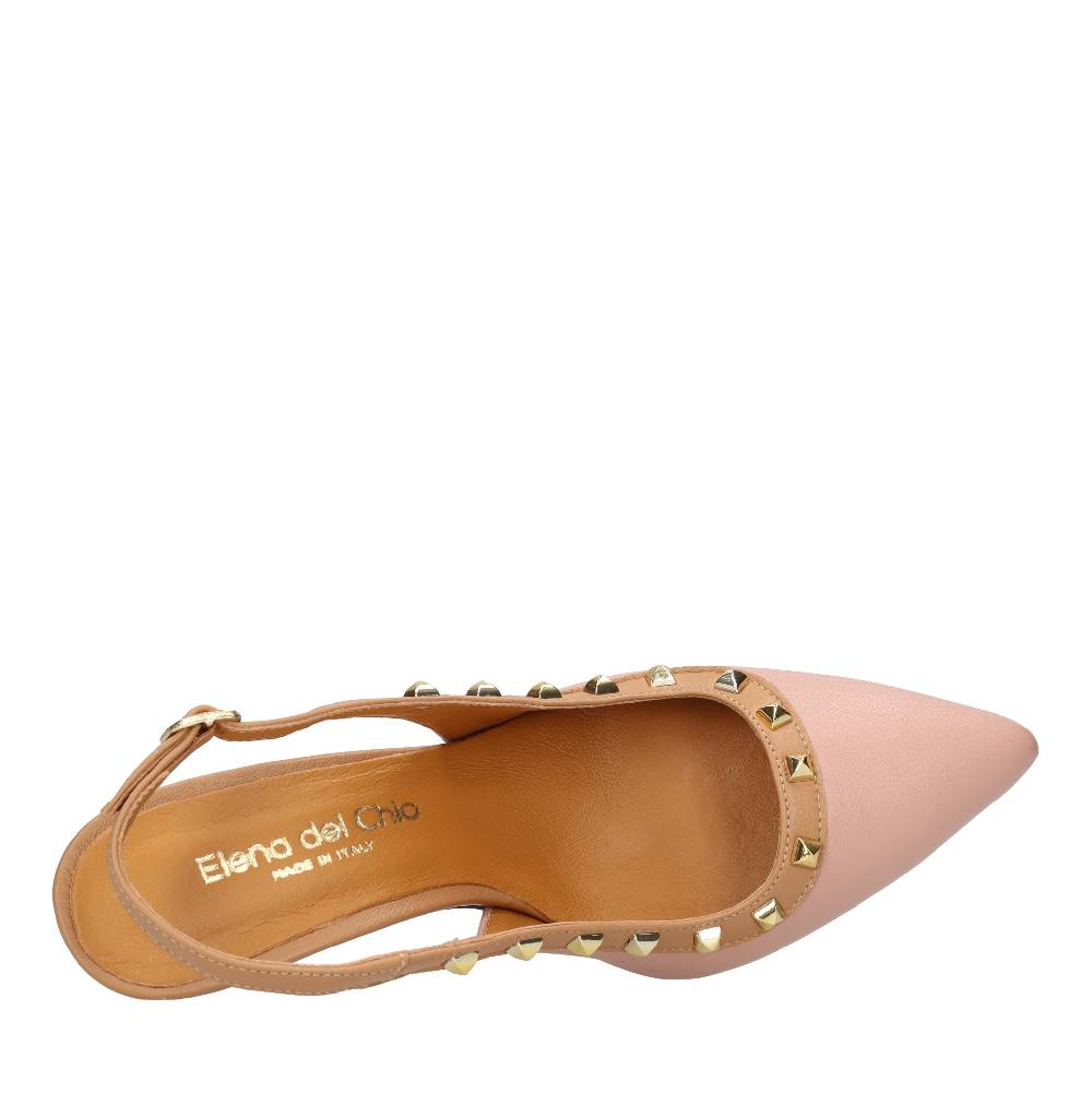 ELENA DEL CHIO Décolleté slingback in pelle Sconti VIP