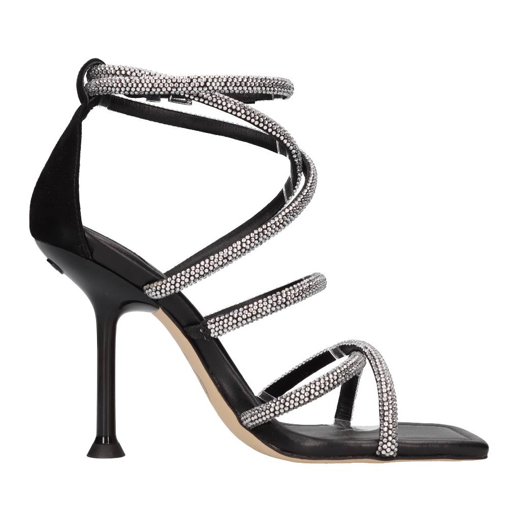 MICHAEL KORS Sandali in pelle e strass Latest stili