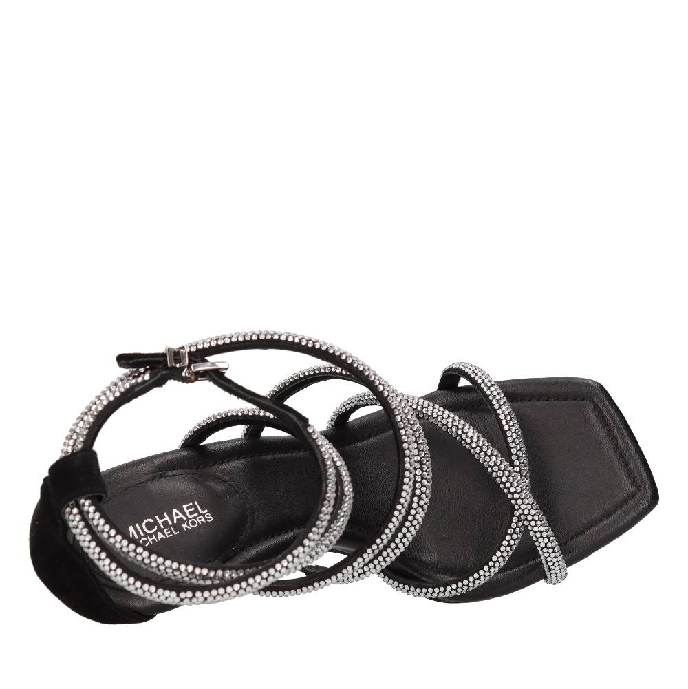 MICHAEL KORS Sandali in pelle e strass Latest stili