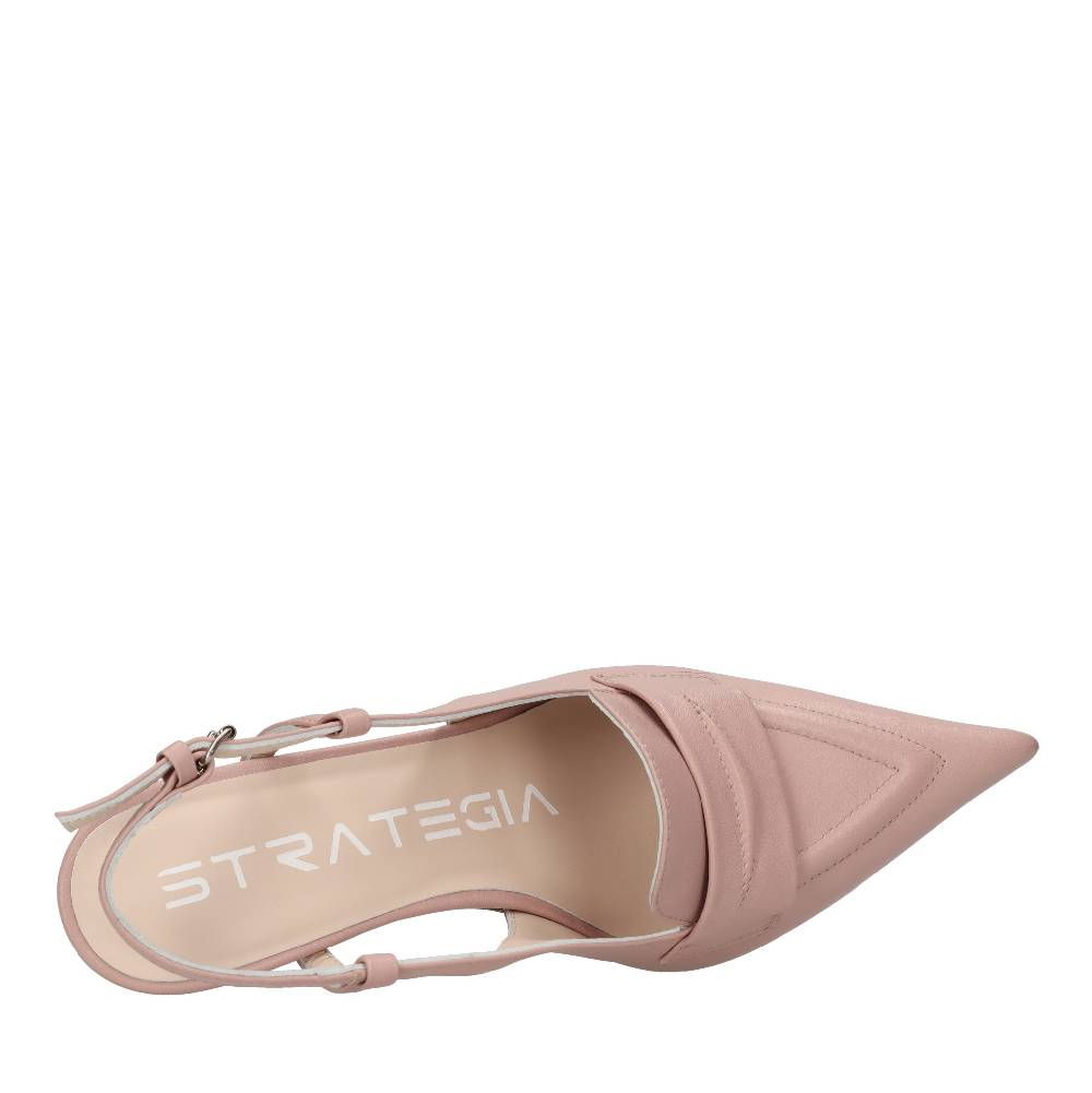 STRATEGIA Décolleté slingback in pelle Solo un giorno rimasto