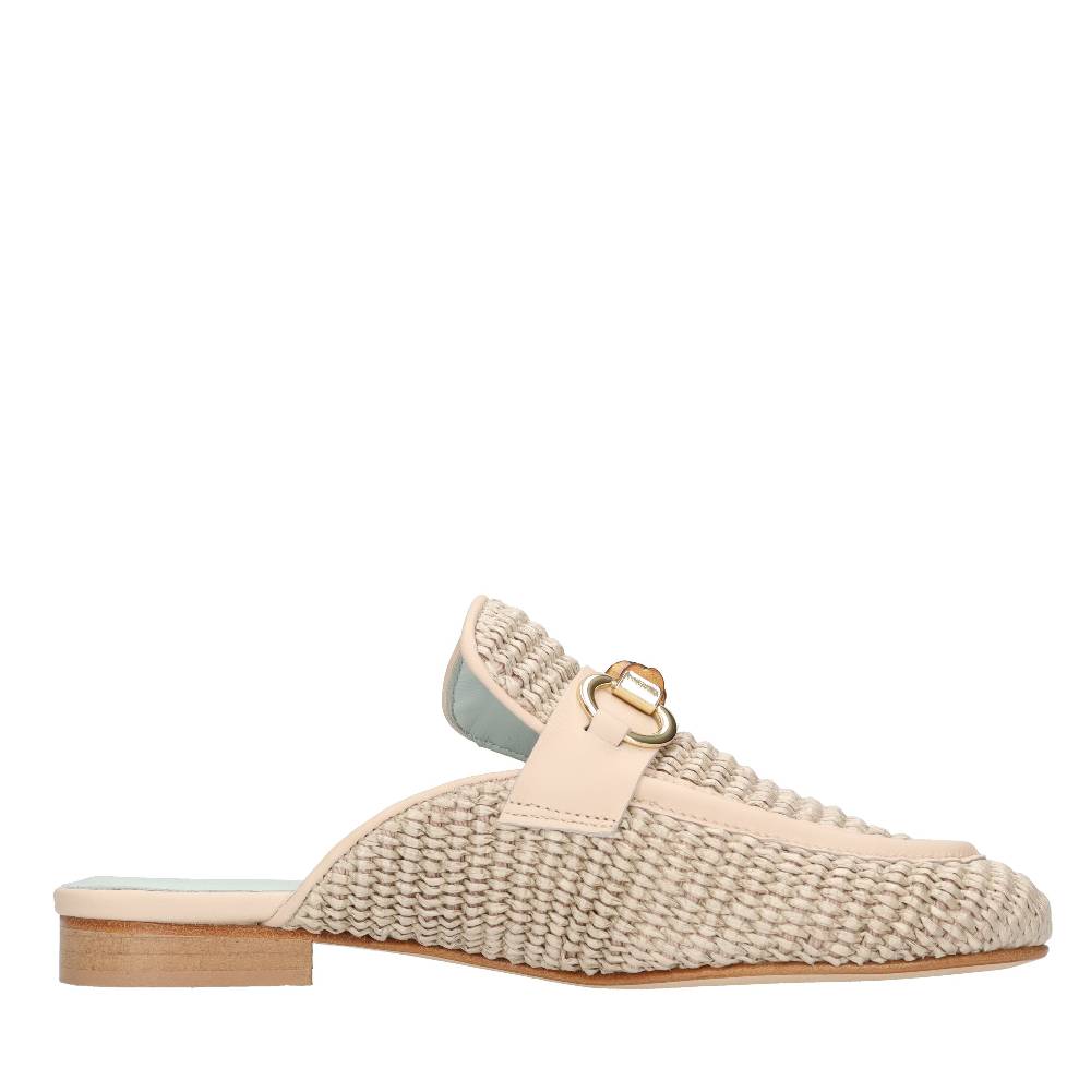 POESIE VENEZIANE Mules in rafia Super sconto