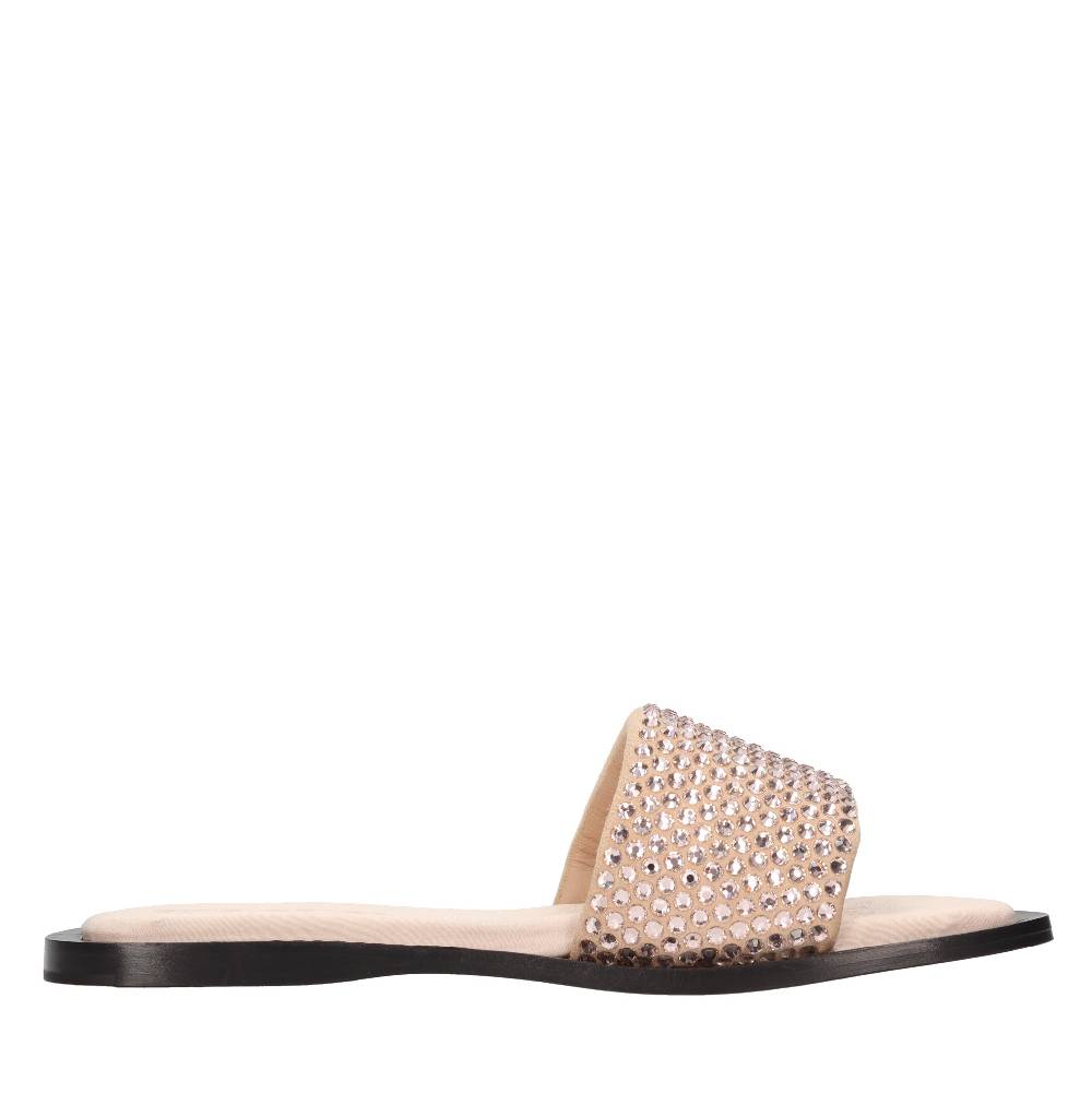 EDDY DANIELE Mules in camoscio e strass Offerta