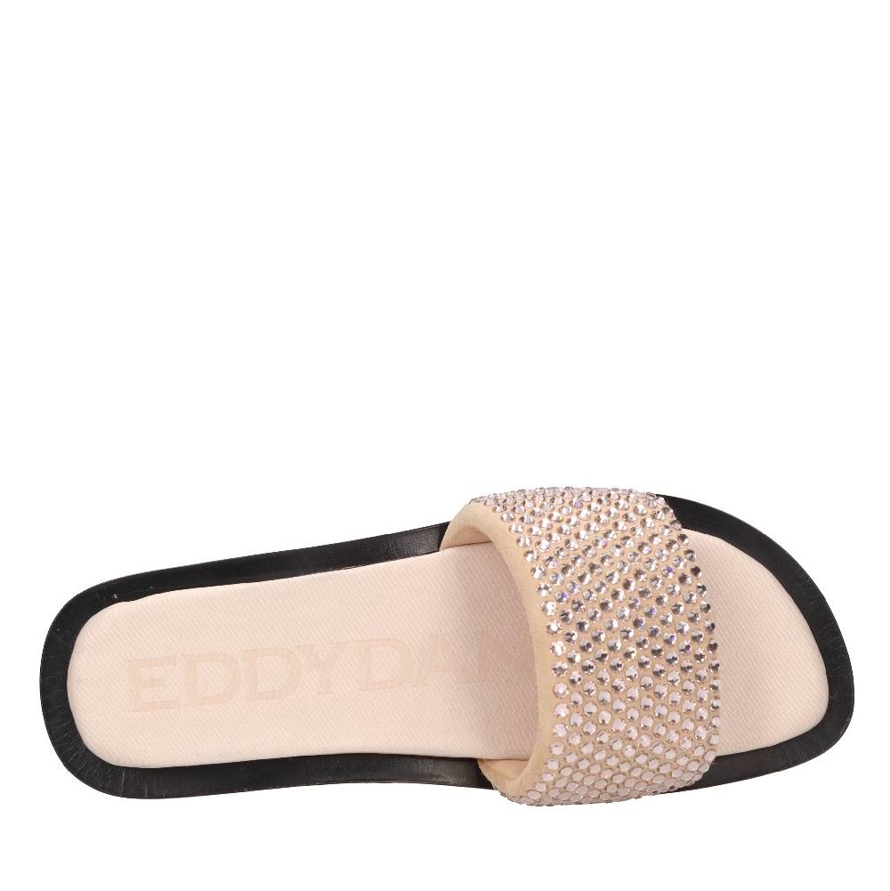 EDDY DANIELE Mules in camoscio e strass Offerta