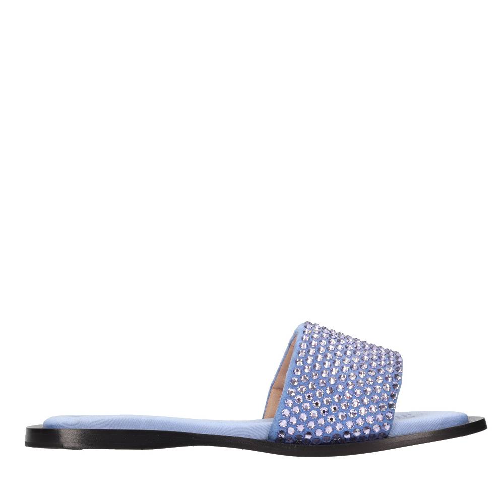 EDDY DANIELE Mules in camoscio e strass Economico