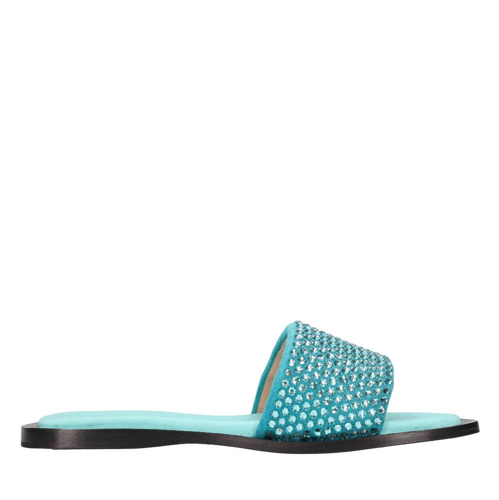 EDDY DANIELE Mules in camoscio e strass Outlet