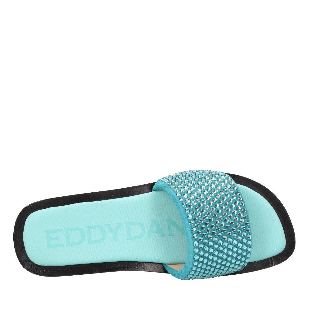 EDDY DANIELE Mules in camoscio e strass Outlet