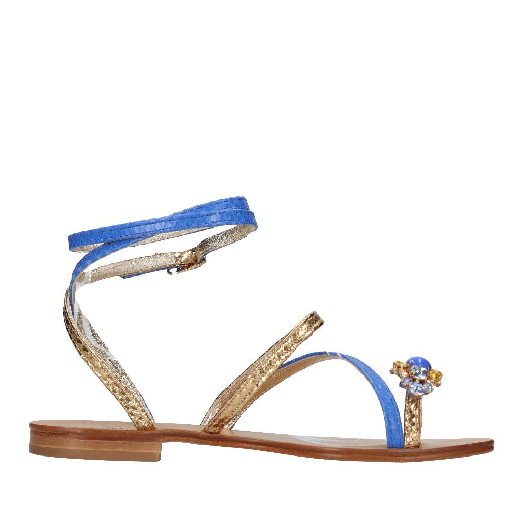 EMANUELA CARUSO Sandali flat infradito in pelle Offerte