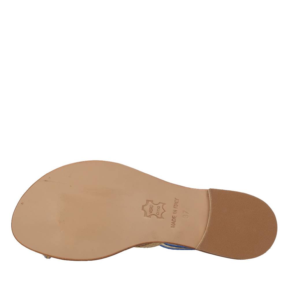 EMANUELA CARUSO Sandali flat infradito in pelle Offerte