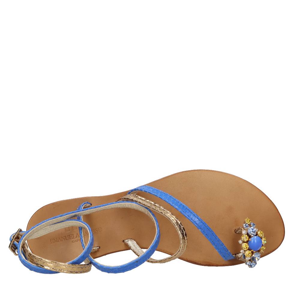 EMANUELA CARUSO Sandali flat infradito in pelle Offerte