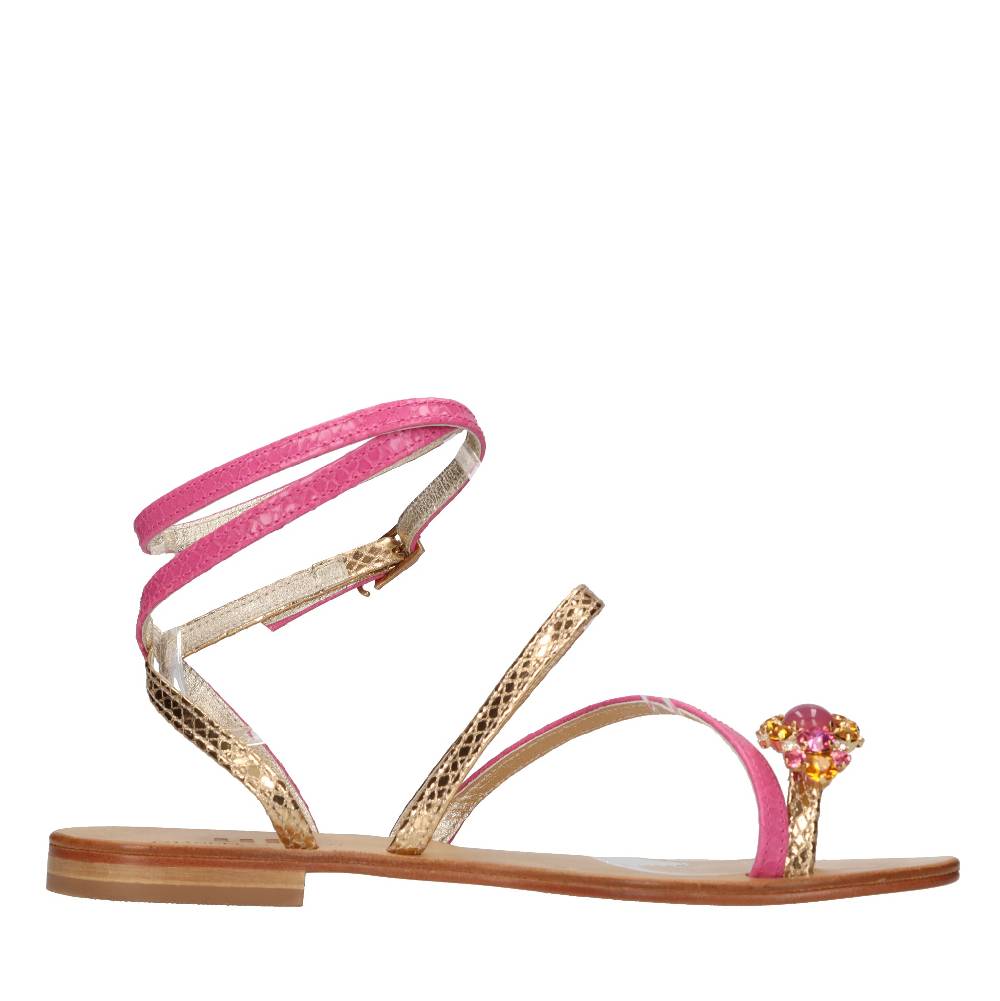 EMANUELA CARUSO Sandali flat infradito in pelle Hotsell