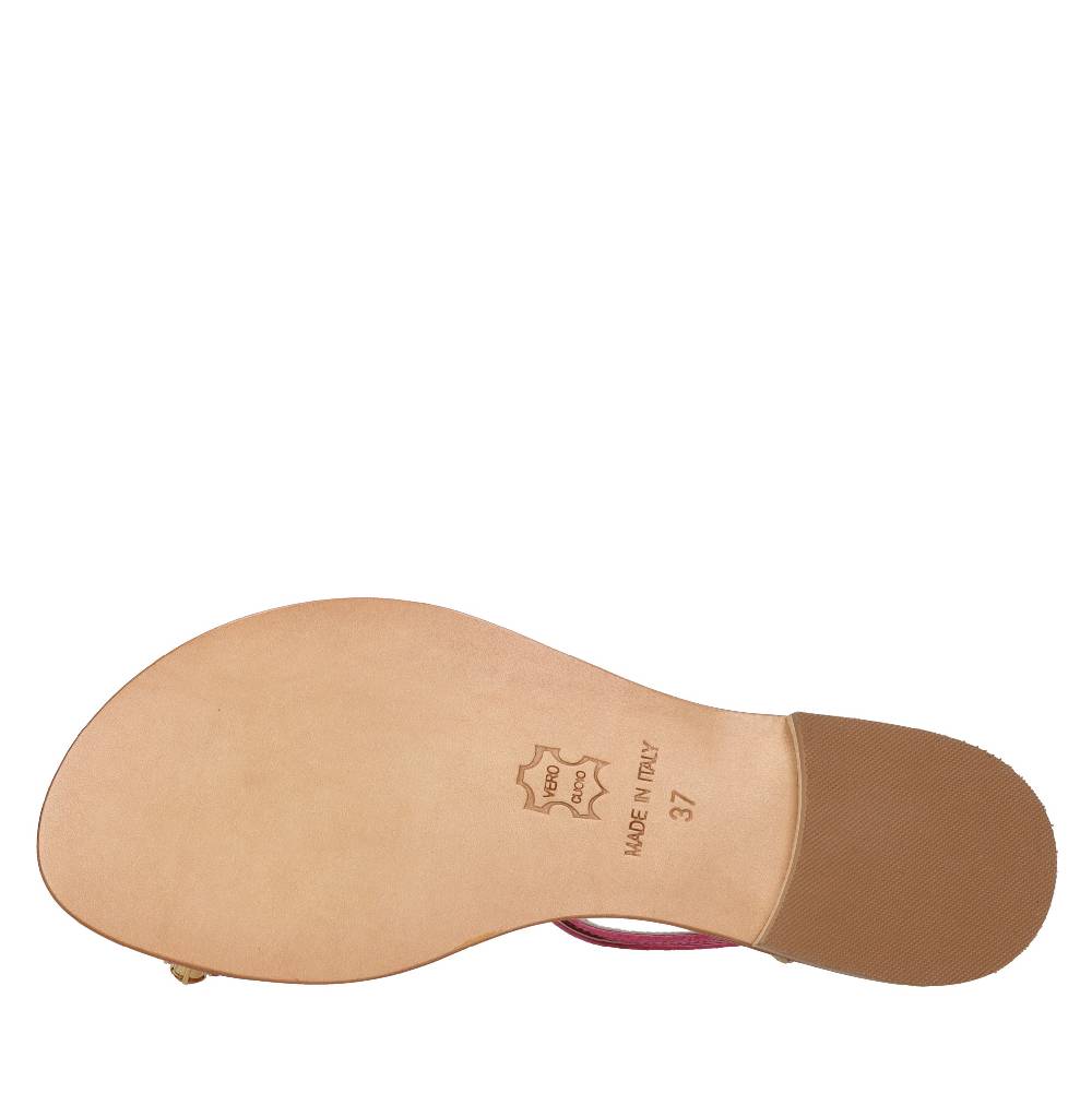 EMANUELA CARUSO Sandali flat infradito in pelle Hotsell