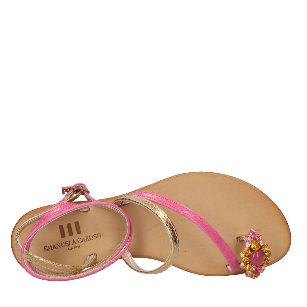 EMANUELA CARUSO Sandali flat infradito in pelle Hotsell