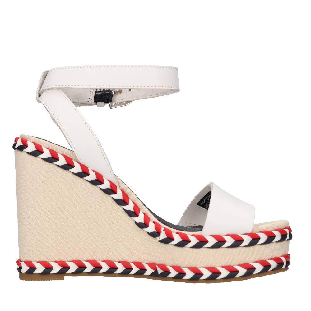TOMMY HILFIGER Sandali con zeppa in pelle Grande vendita