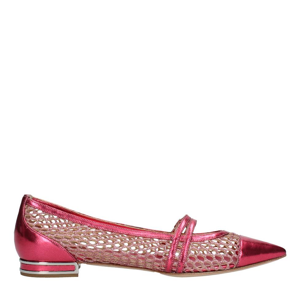 CASADEI Ballerine in pelle e tessuto Promozione