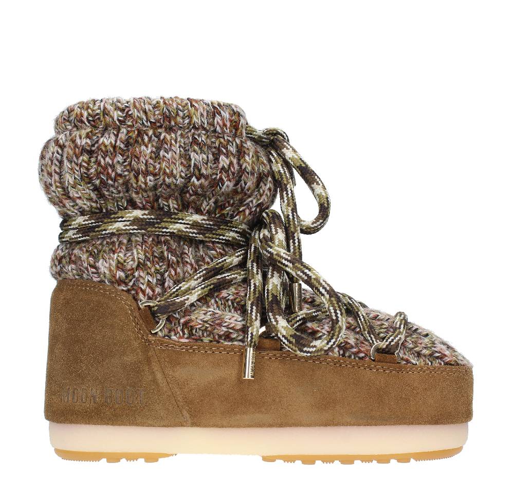 MOON BOOT Stivaletti da neve modello LOW WOOL MOON BOOT in camoscio e tessuto Bestseller