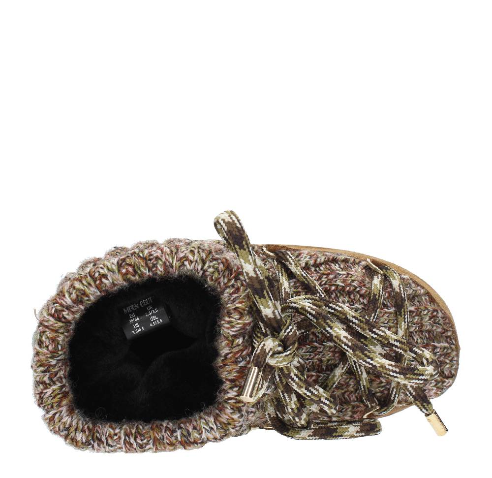 MOON BOOT Stivaletti da neve modello LOW WOOL MOON BOOT in camoscio e tessuto Bestseller