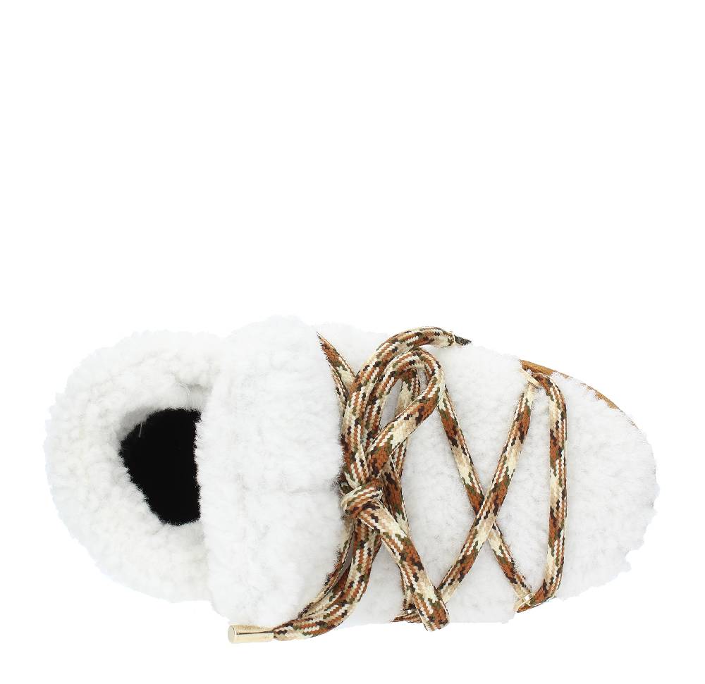 MOON BOOT Stivaletti da neve modello PUMPS SHEARLING MOON BOOT in pelliccia e camoscio Liquidazione
