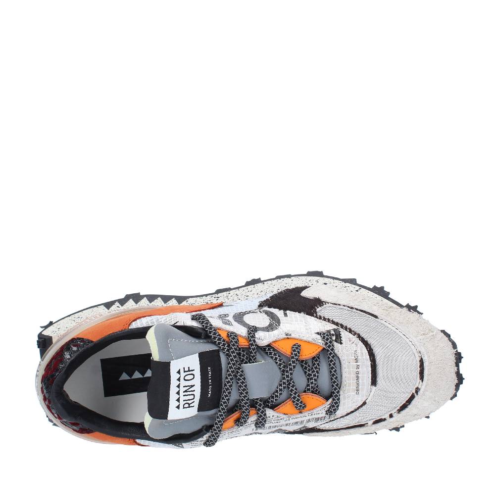 RUN OF Sneakers modello 9377RO-1 RUN OF in pelle camoscio e tessuto Ritorno libero