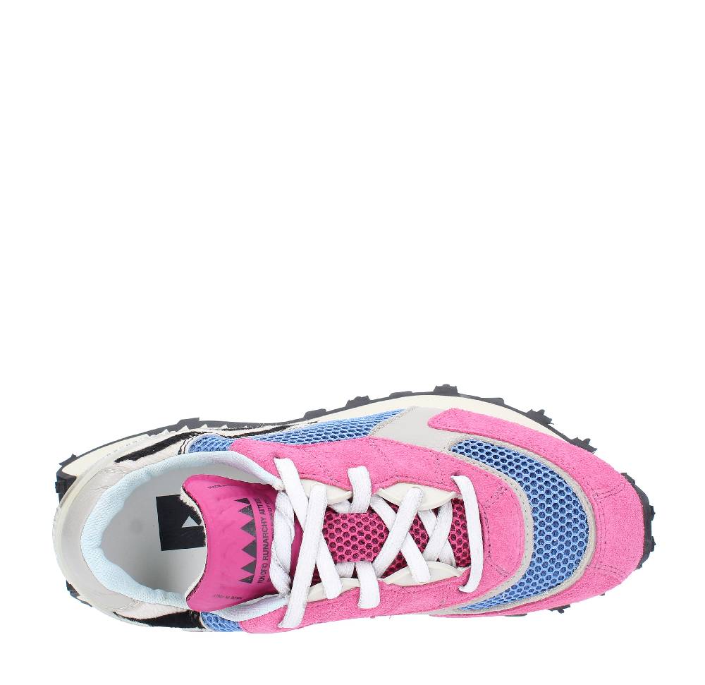RUN OF Sneakers modello PUNK ZEBRA RUN OF in camoscio pelle e tessuto In Linea
