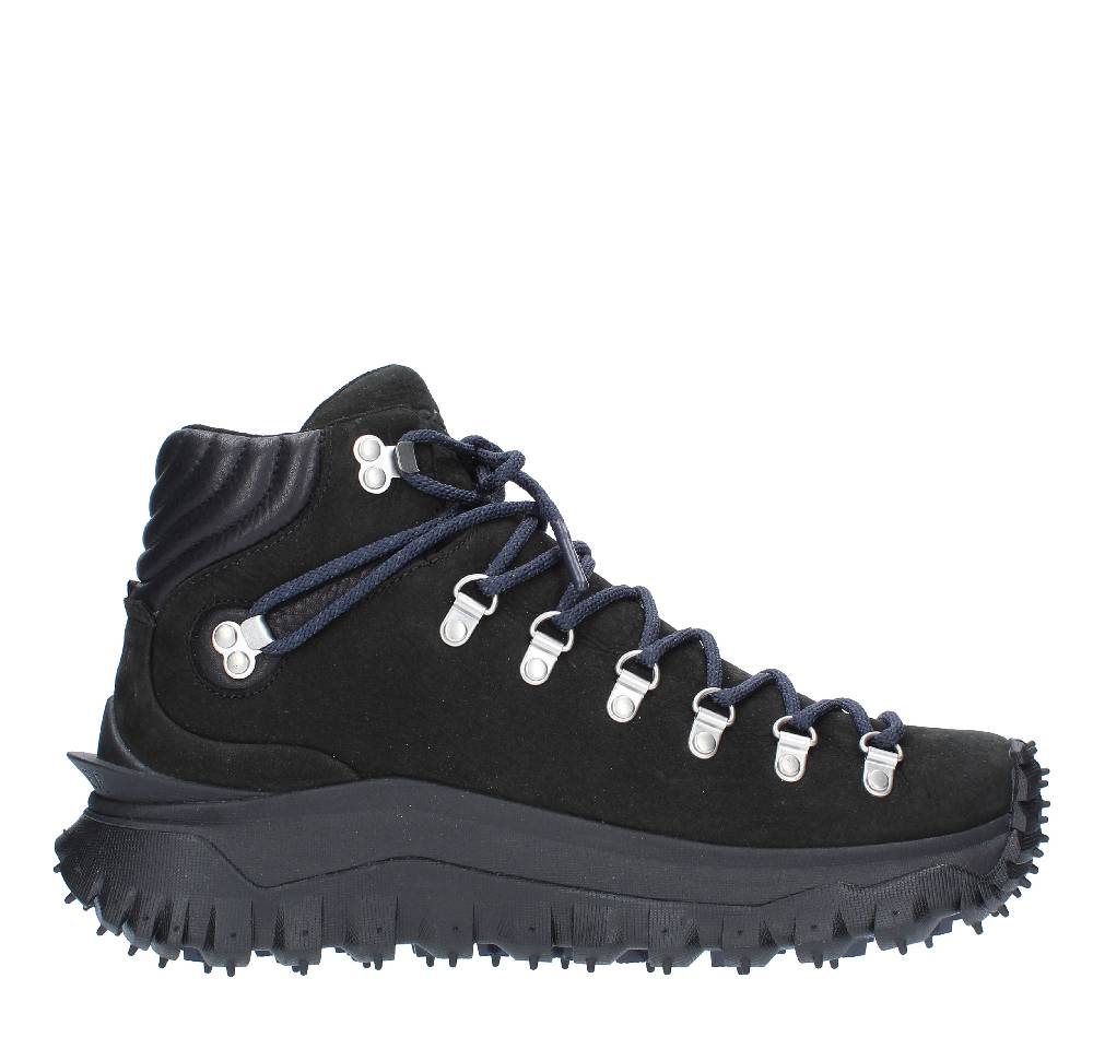 MONCLER Scarponcini in camoscio e pelle Consegna Veloce