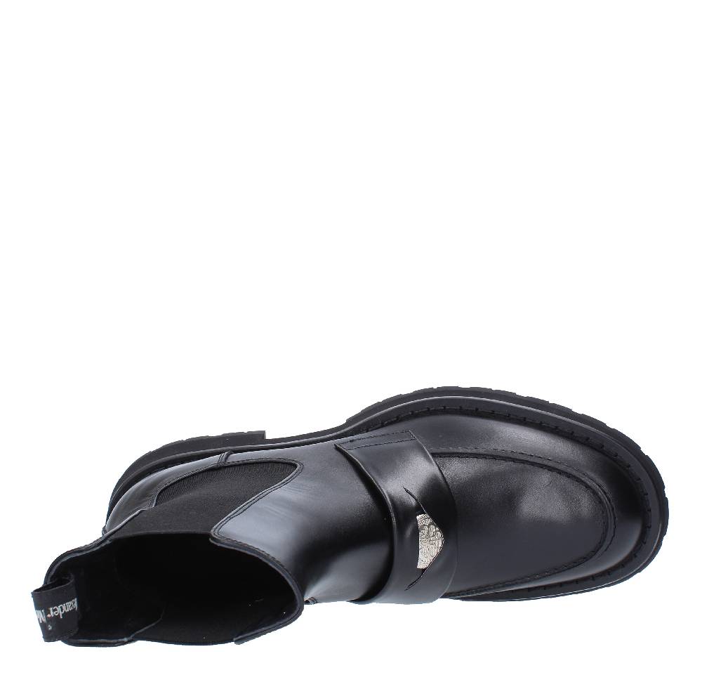 ALEXANDER MCQUEEN Stivaletti stile mocassino in pelle Sottocosto