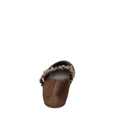 ﻿scarpe donna CAFè NOIR ballerine platino pelle scamosciata oro BC608 2025