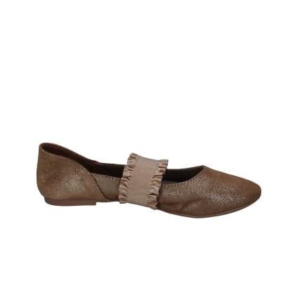 ﻿scarpe donna CAFè NOIR ballerine platino pelle scamosciata oro BC608 2025