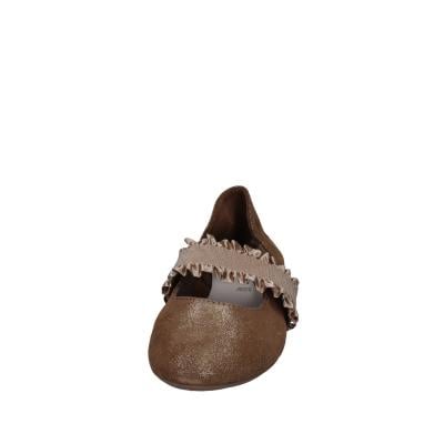 ﻿scarpe donna CAFè NOIR ballerine platino pelle scamosciata oro BC608 2025