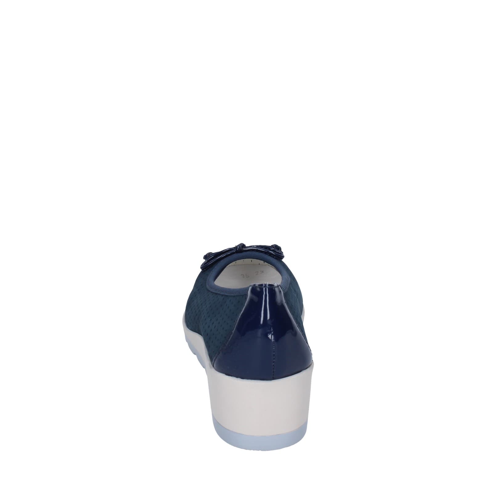 scarpe donna IO DONNA ballerine blu pelle scamosciata EZ42 Nuovo