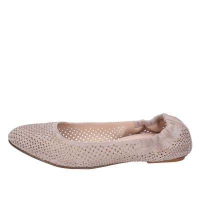 scarpe donna CAFè NOIR ballerine beige camoscio strass MEL501 BF513 Soddisfazione Garantita