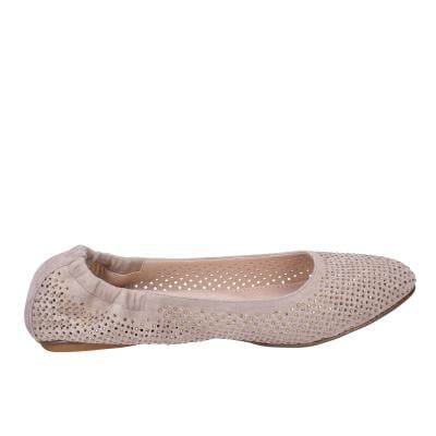 scarpe donna CAFè NOIR ballerine beige camoscio strass MEL501 BF513 Soddisfazione Garantita
