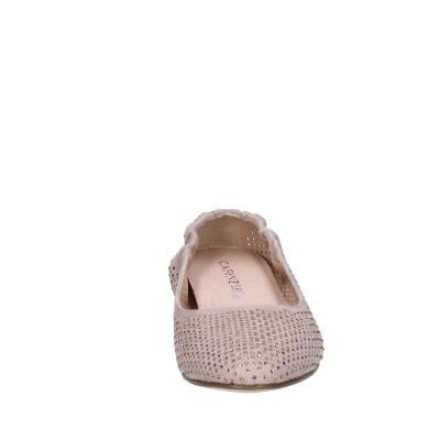 scarpe donna CAFè NOIR ballerine beige camoscio strass MEL501 BF513 Soddisfazione Garantita
