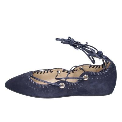 scarpe donna CAFè NOIR ballerine blu camoscio MED507 BF402 Qualità Garantita