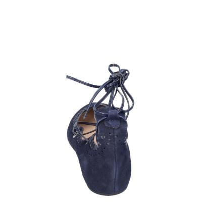 scarpe donna CAFè NOIR ballerine blu camoscio MED507 BF402 Qualità Garantita