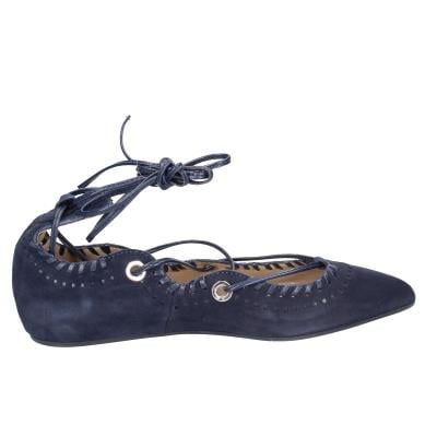 scarpe donna CAFè NOIR ballerine blu camoscio MED507 BF402 Qualità Garantita