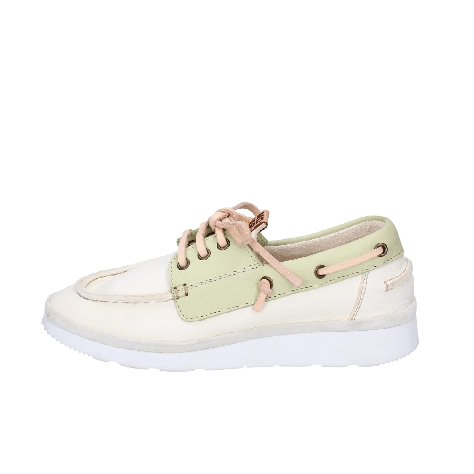 scarpe donna MOMA classiche bianco pelle verde 1AS407-YAC2 EZ870 Promozione Limitata