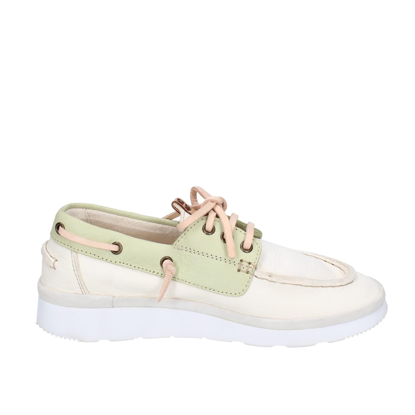 scarpe donna MOMA classiche bianco pelle verde 1AS407-YAC2 EZ870 Promozione Limitata