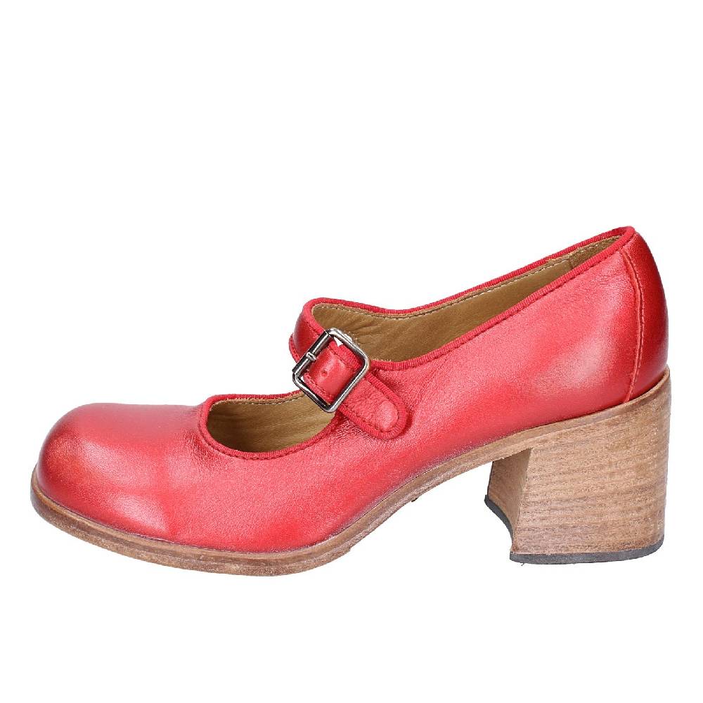scarpe donna MOMA decollete rosso pelle 47403L VINTAGE EX448 Saldi Di Fabbrica