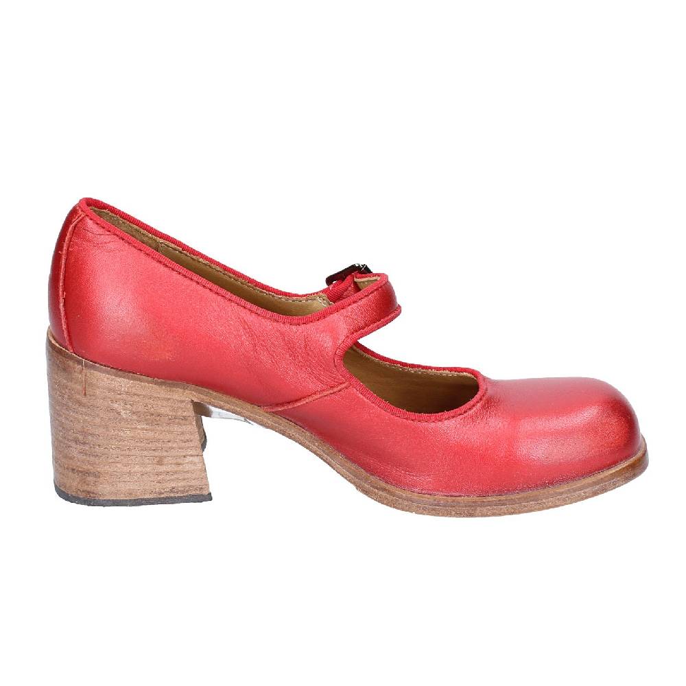 scarpe donna MOMA decollete rosso pelle 47403L VINTAGE EX448 Saldi Di Fabbrica