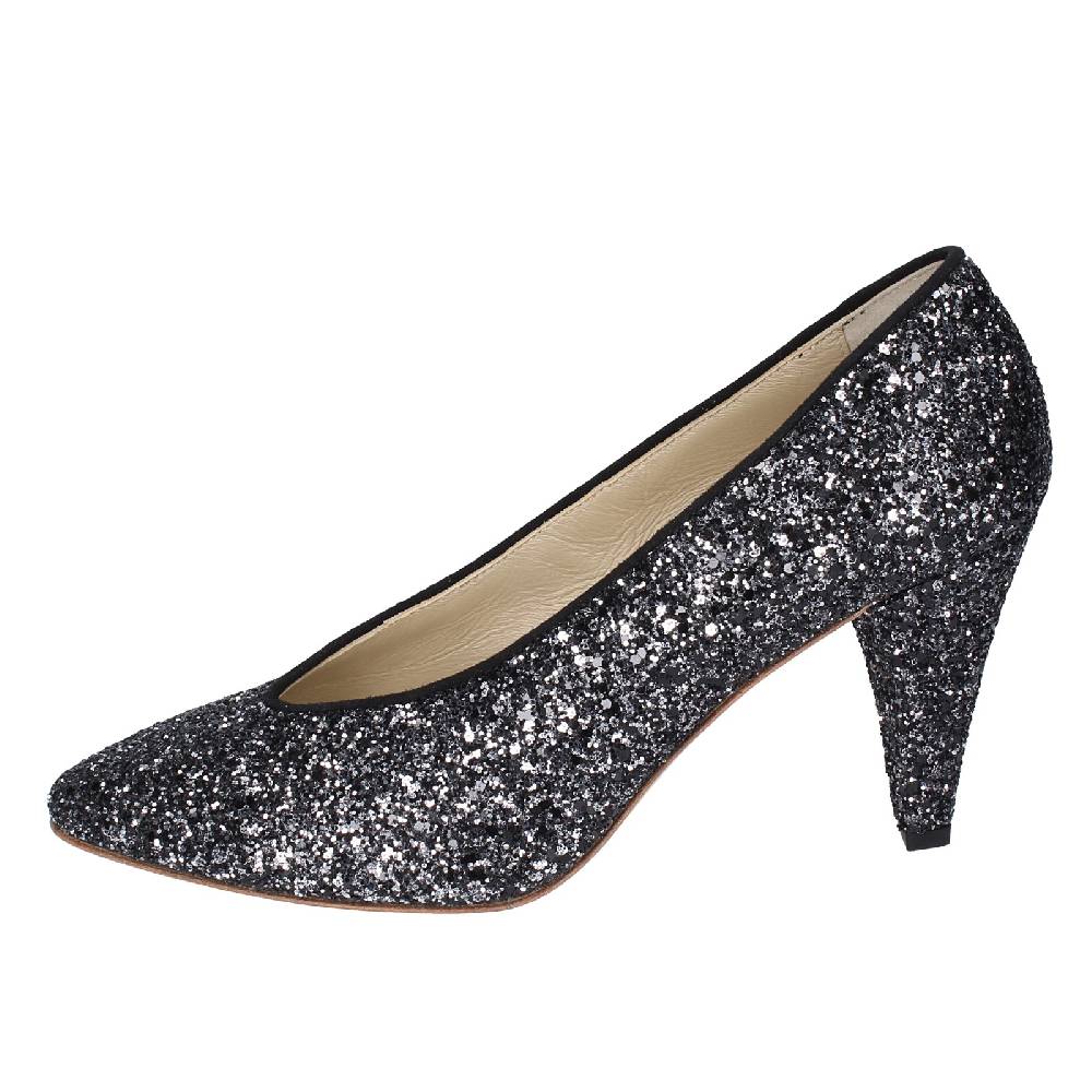 scarpe donna ANNIEL decollete nero glitter EX219 Vendite Flash