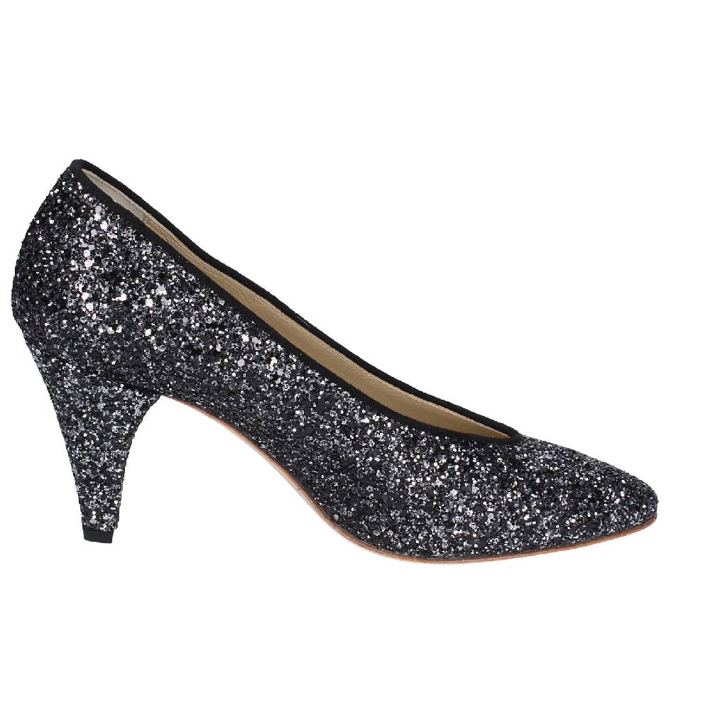 scarpe donna ANNIEL decollete nero glitter EX219 Vendite Flash