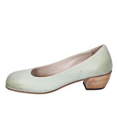 scarpe donna MOMA decollete verde pelle BE500 In Saldo