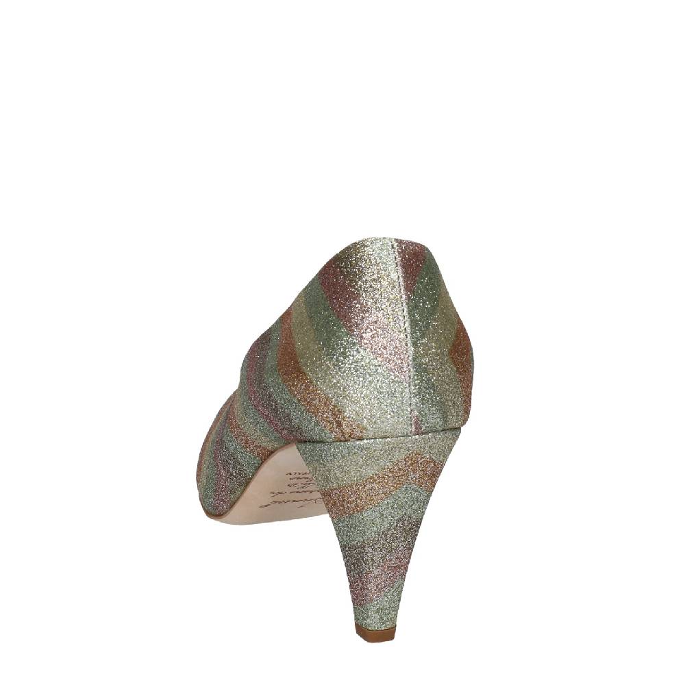scarpe donna ANNIEL decollete oro glitter EX224 Moda