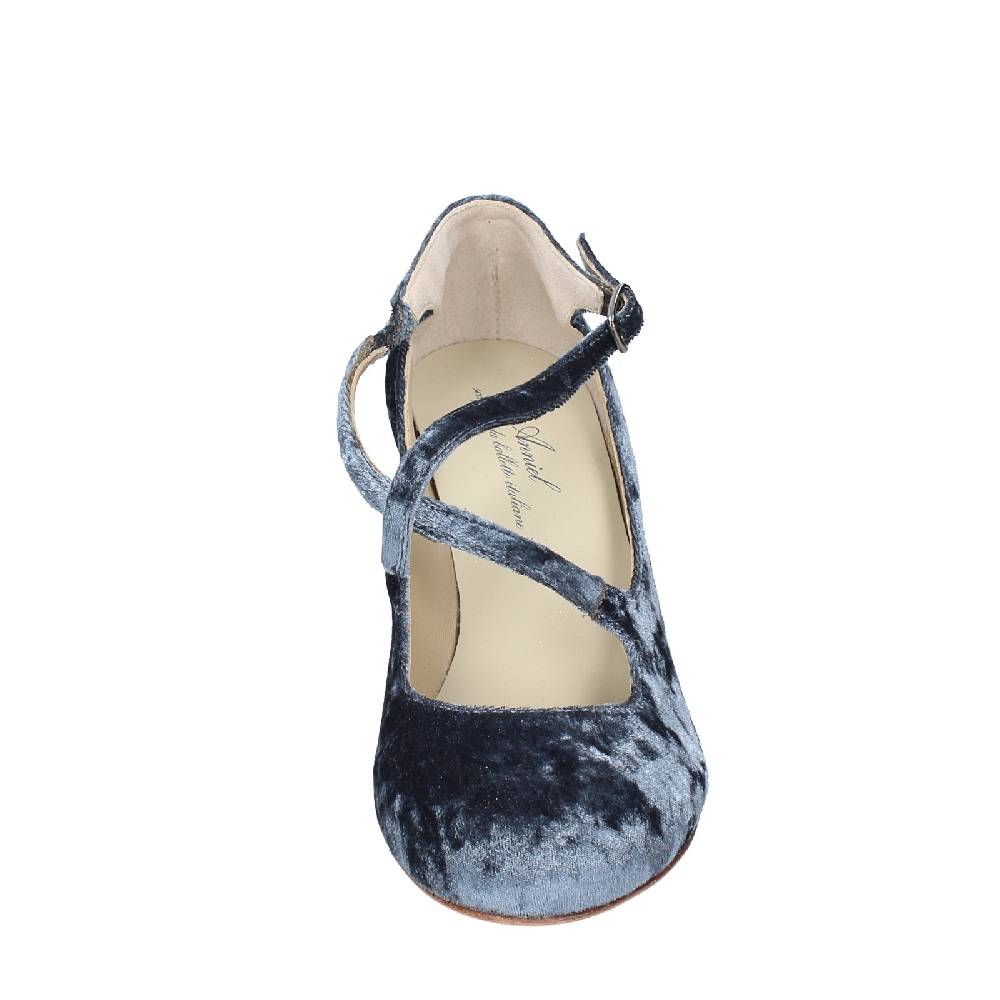 scarpe donna ANNIEL decollete grigio velluto EX257 2025